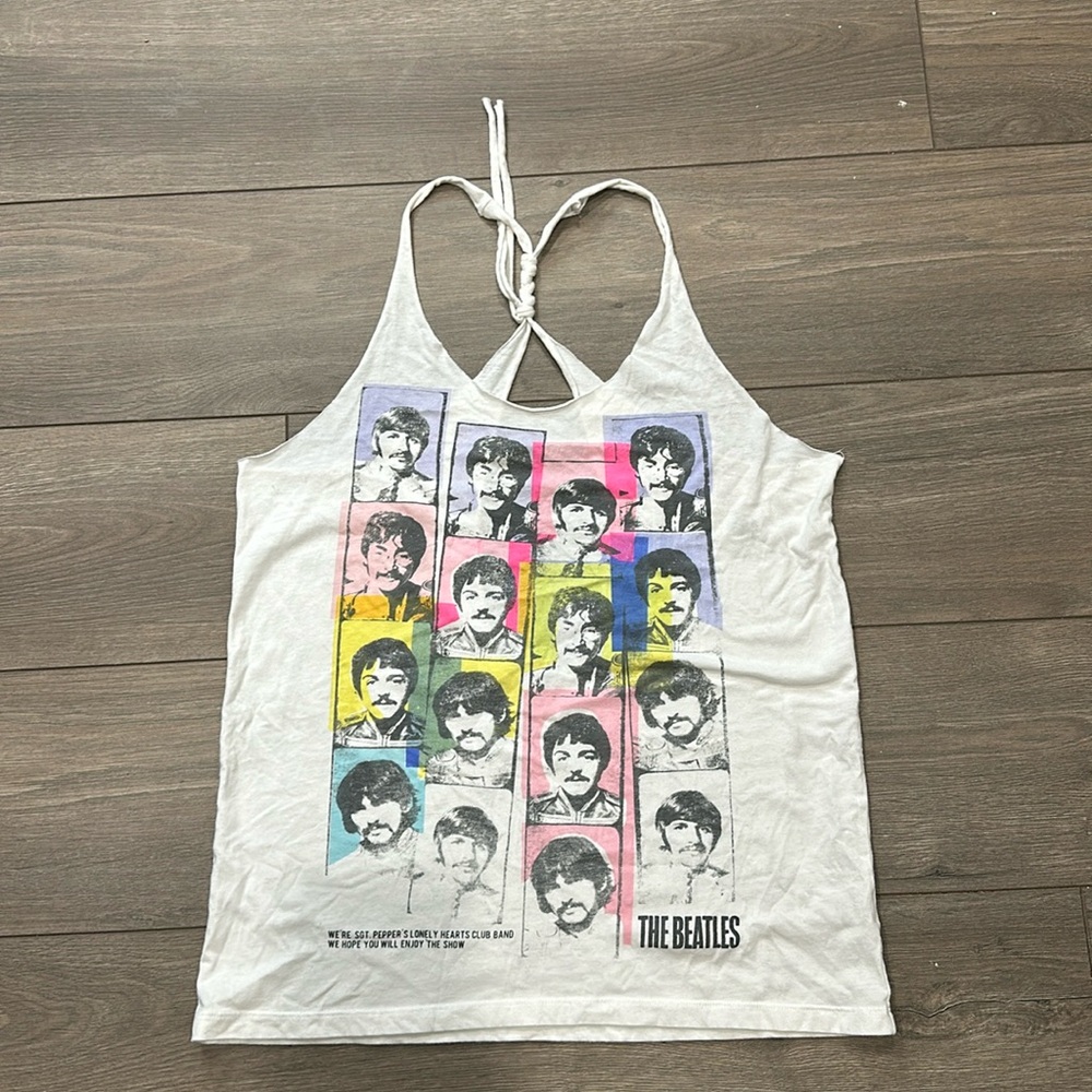 The Beatles Upcycled Band Tank Top Sz M
